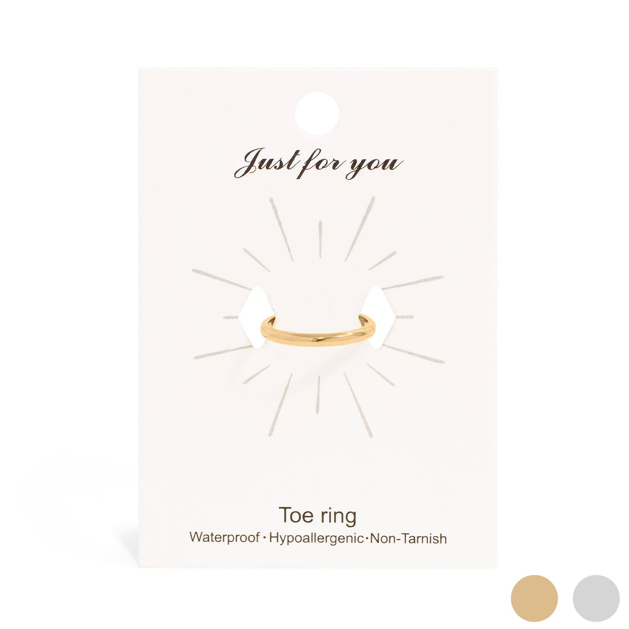18K Gold PVD Stainless Steel Minimalist Toe Ring