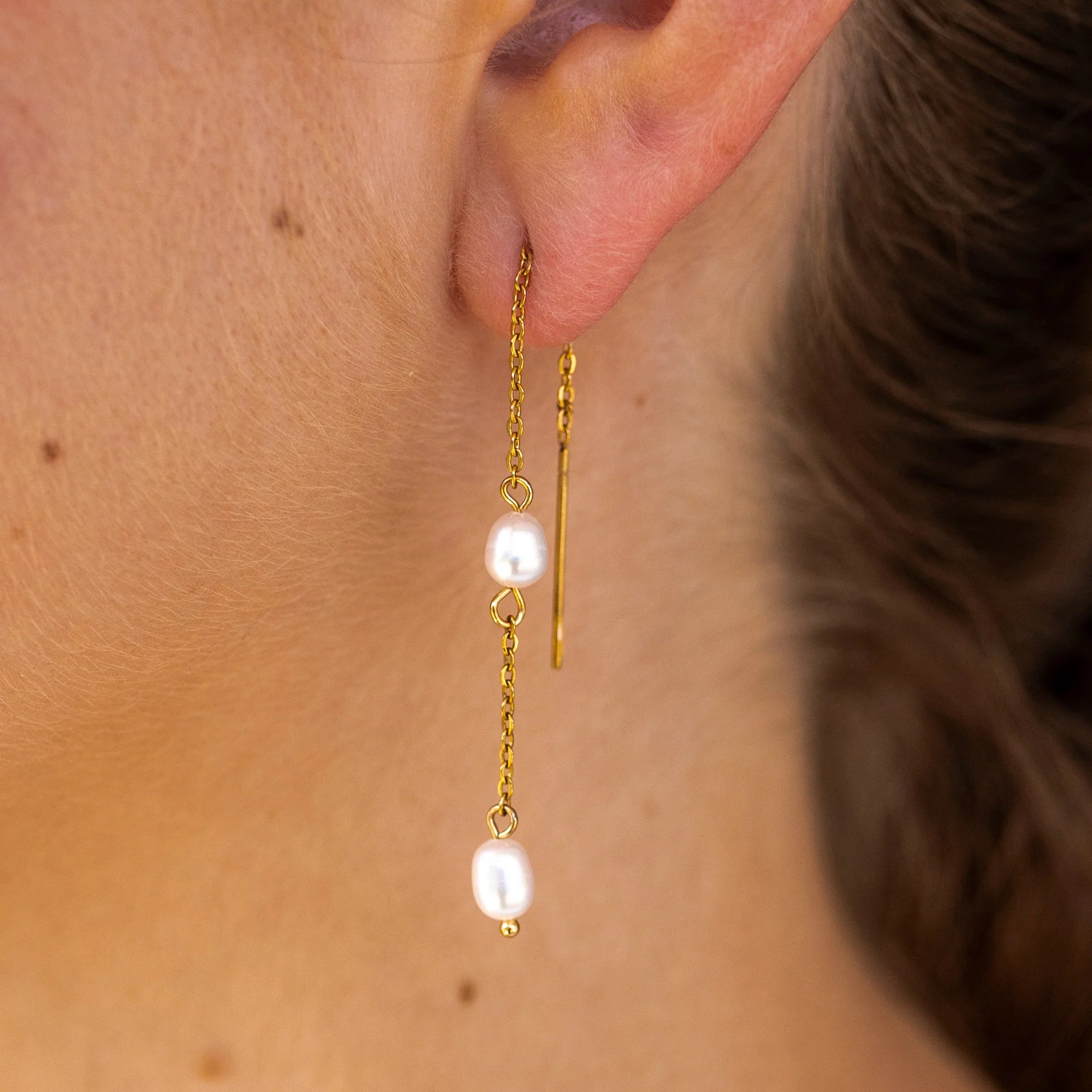 Pearl Threader Earrings