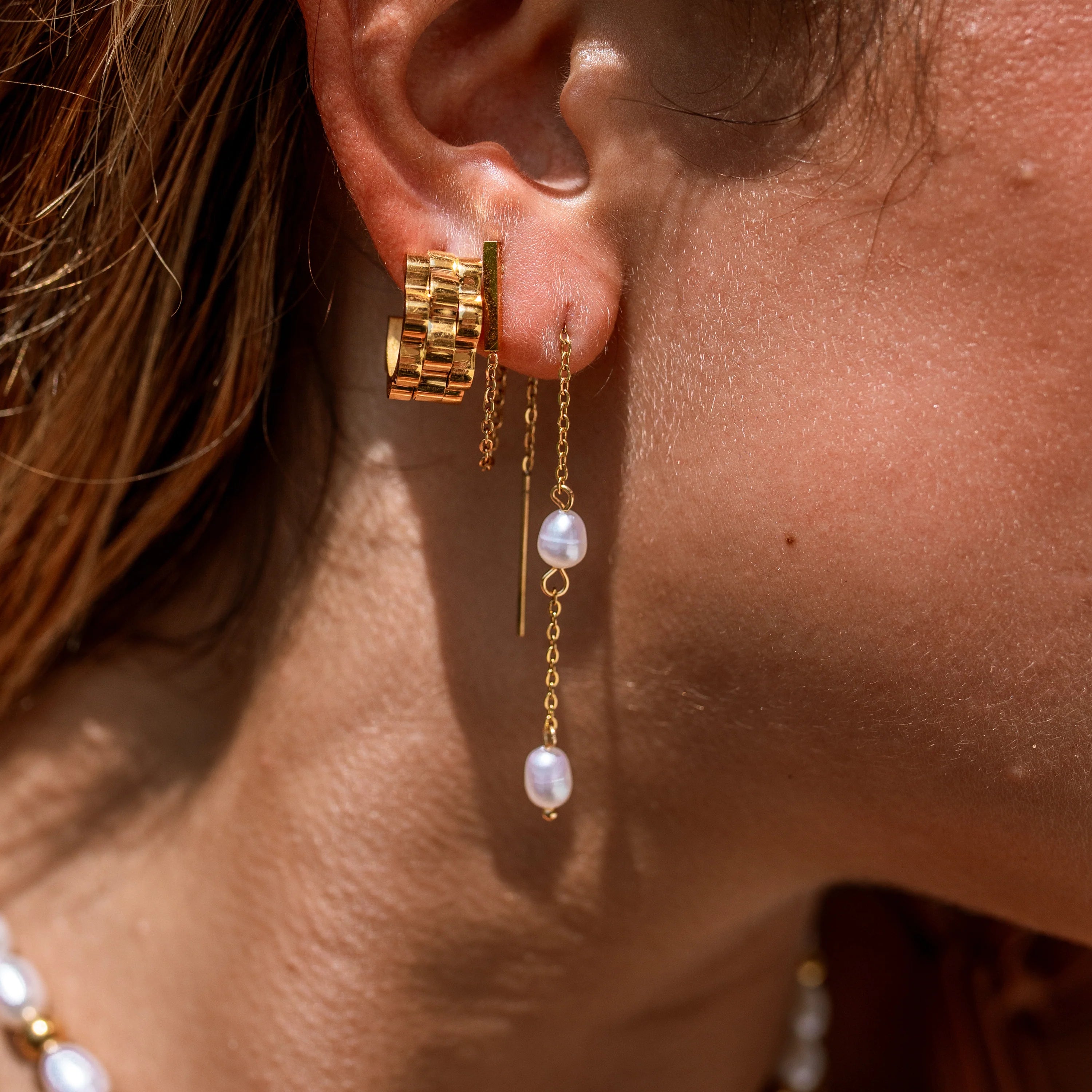 Pearl Threader Earrings